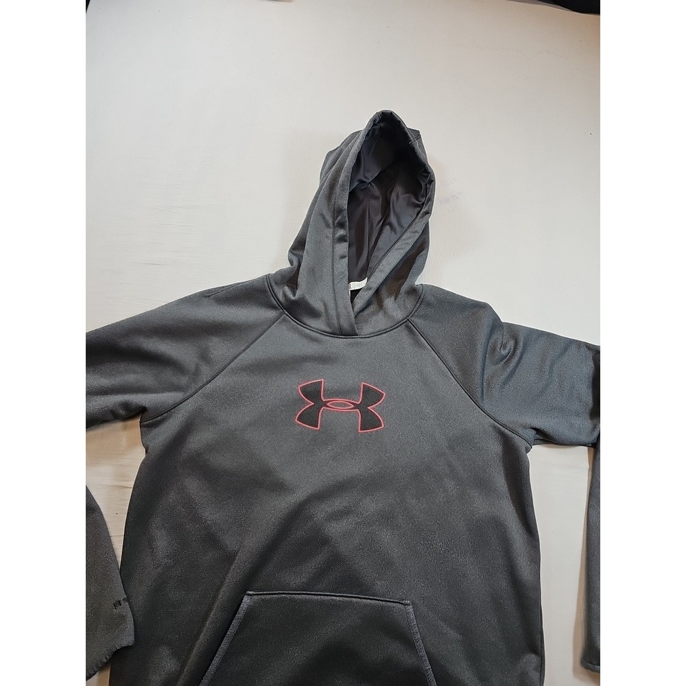 UNDER ARMOUR "Women's Large" Hoodie Cold Gear Storm Gray Sweatshirt